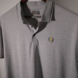Jack Nicklaus Mens XXL Gray Golden Bear Polo Short Sleeve Performance shirt SALE